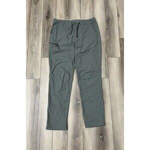 REI Men's Sahara Path Pant Size 34W x 32L Green Hiking Stretch Straight Leg